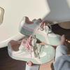 Red women's summer new breathable flat baseplate shoes retro versatile casual sports little white shoes