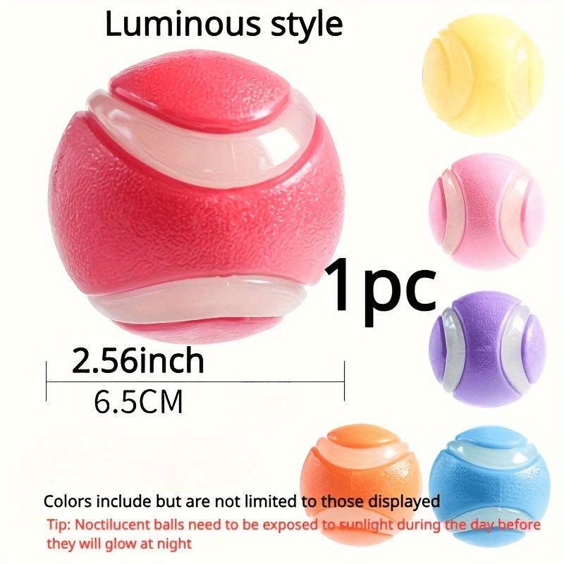 

1pc Luminous Dog Toy Ball - Durable Dog Balls for Chewing,Fetching & Playing, Squeaky Dog Toy Balls with Sound,Pet Balls