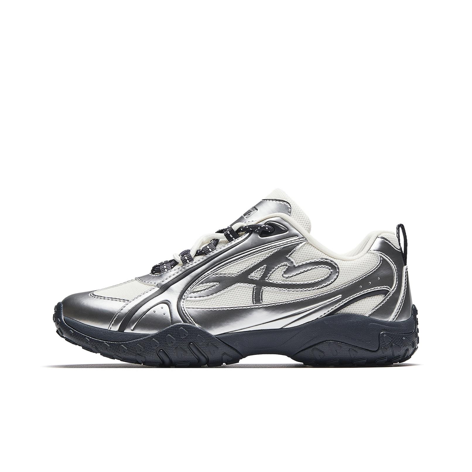 ANTA Retro Y2K Silver White Black Womens Running Shoes 922618881-3 35.5