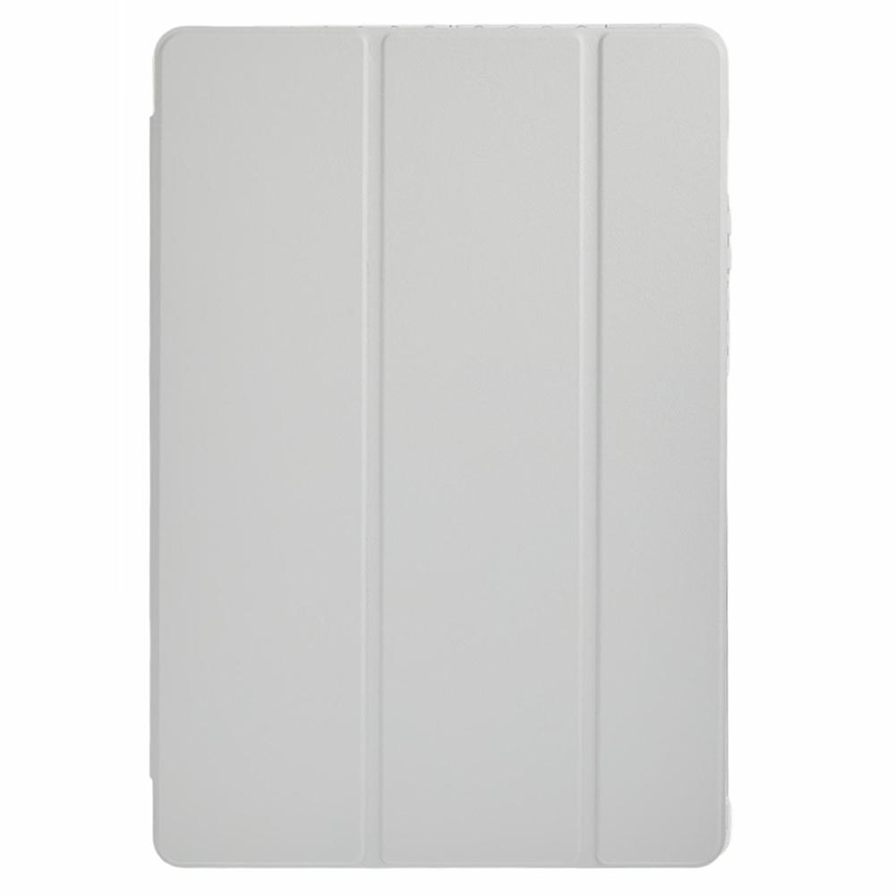For Samsung Galaxy Tab S10 FE+ Case Tri-Fold Stand Leather + TPU + Acrylic Clear Back Tablet Cover