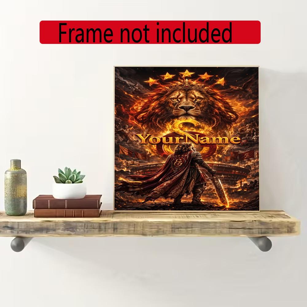 Galatasaray Personalized Name Round Diamond Painting Kit Diamond Embroidery Painting Rhinestones Mosaic Frameless Handwork Decoration Arts