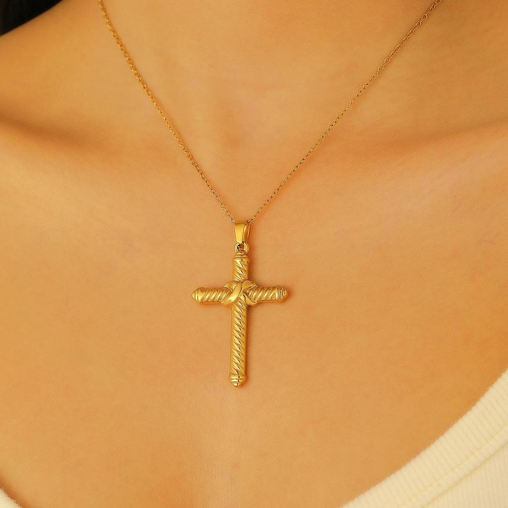 Unisex Cyberpunk Multi-layer Cross Necklace – European & American Design