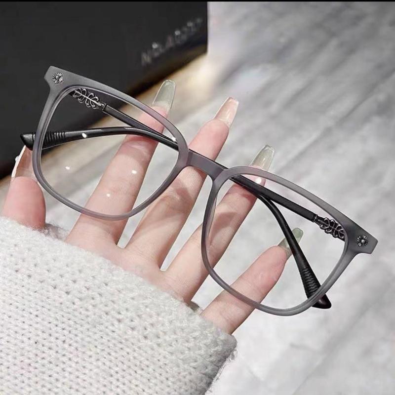 Female Students Large Frame Myopia Degree eyeglasses Anti Blue Light Color Changing Glasses Male Myopia Finished Product Glasses