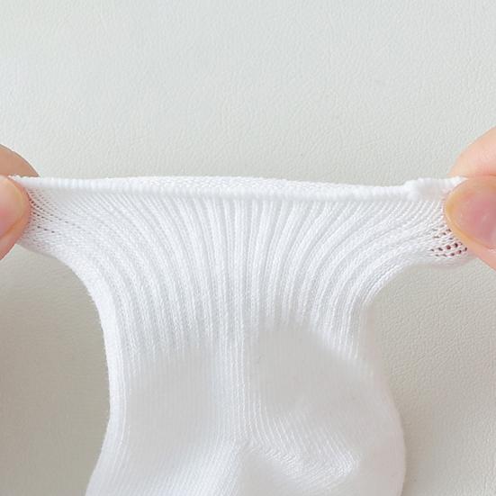 1 Pair Baby Girls Scallop Top Socks Spring Autumn Mid-Calf Princess Socks Sweat-absorbent Cute Cotton Socks for Toddlers