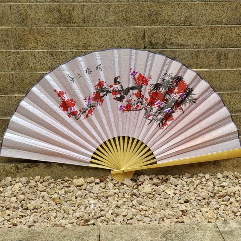 Velký dekorační závěsný vějíř Tradiční skládací bambusový vějíř pro nástěnnou dekoraci nejlepší prodej