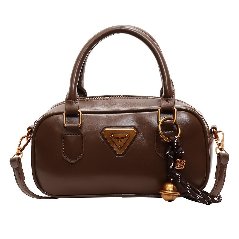 Fashionable women s handbag, shoulder bag, crossbody bag, single-shoulder bag, satchel, pillow bag, Boston bag коричневый