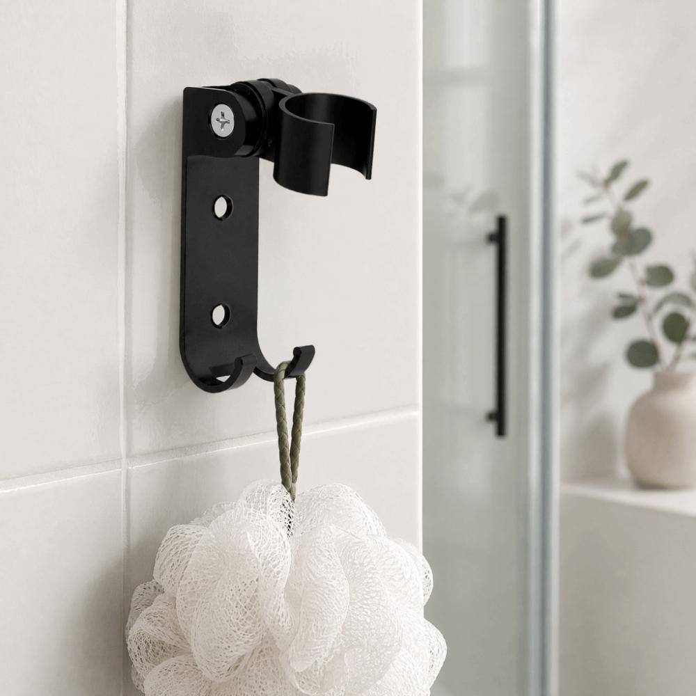 2 Pack Wall Mounted Shower Head Bracket Adjustable Angle Shower Bracket Sturdy Shower Holder Shower