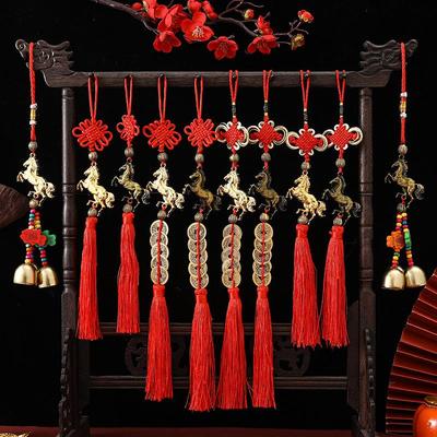 2026 Year Of The Horse Wall Hanging Car Rearview Mirror Pendant Ornament New Year Mascot Pony Lucky Decoration Housewarming Gift
