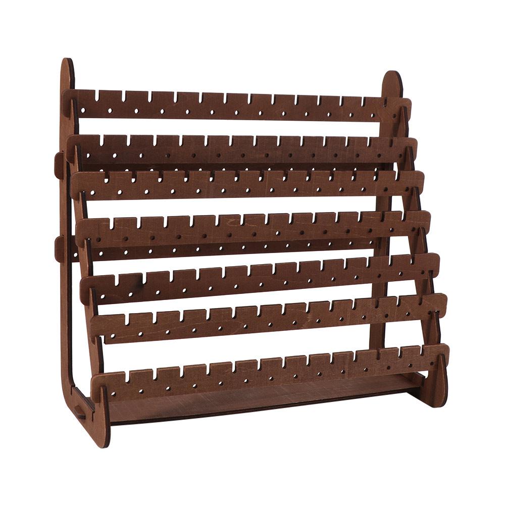 Wooden Tray Wood  Earring Holder Anti-slip Jewelry Stall Display Retro Earring Rack  Rings