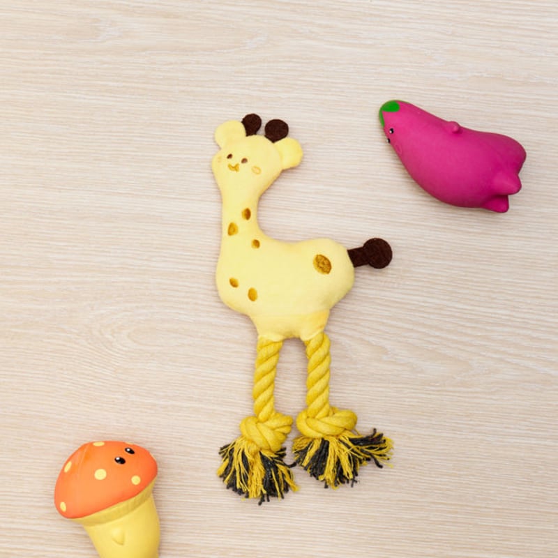 [Animal de compagnie] Jouet en peluche à tirer Girafe