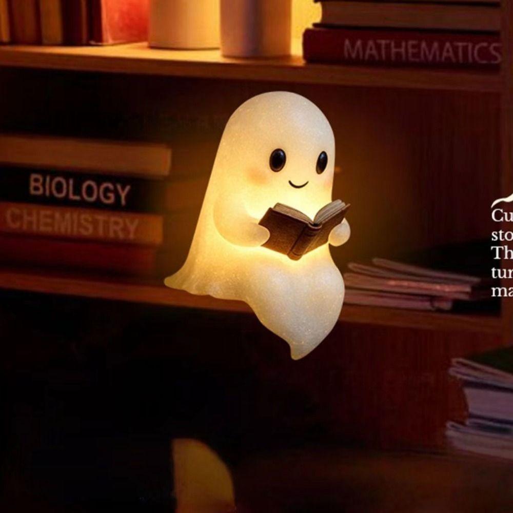 Luminous Statue Ghost Reading Lamp Resin Ornaments Desk Light Ghost Night Light  Study Room