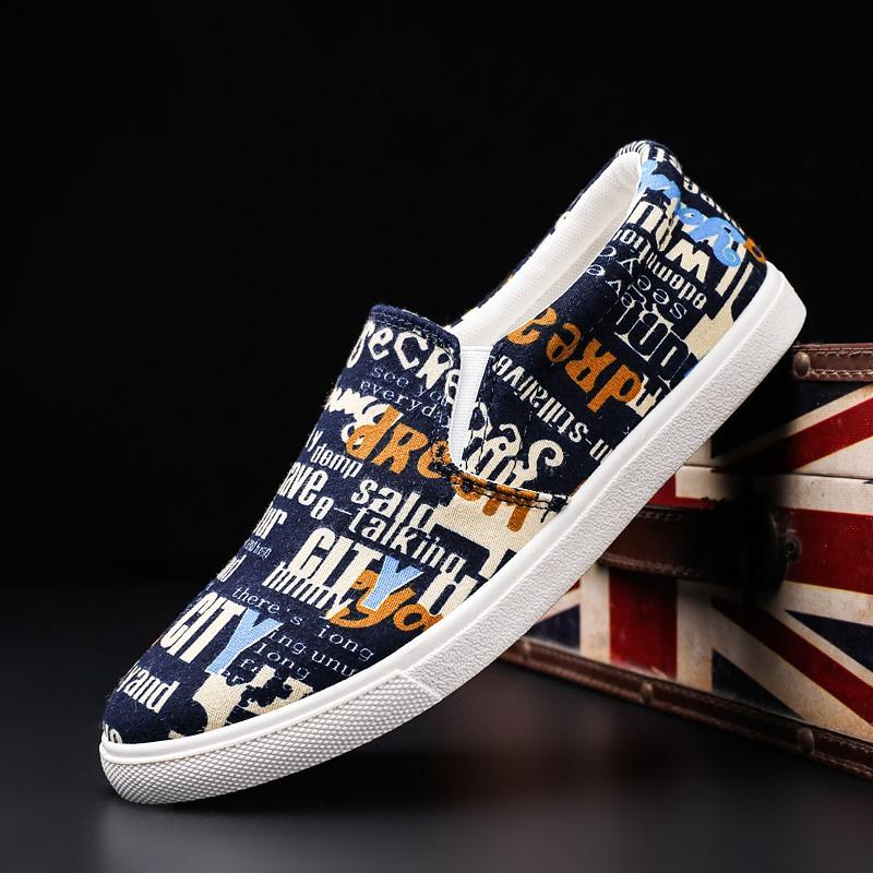 2022 Spring And Autumn Newest Slip On Flat Canvas Shoes All-Match Breathable Trend Shoes Simplicity Comfortable Flat Shoes 39