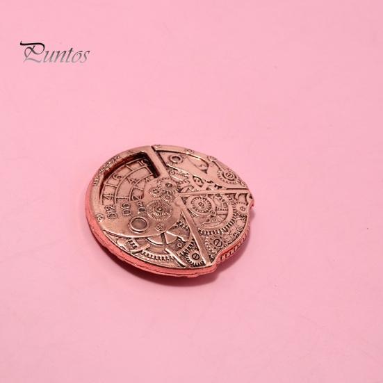 Rotary Number Gear Coin Dice Educational Dice Fidget Toy Portable Vintage Punk Alloy Dice Prop Adults Teens Kids Birthday Gift