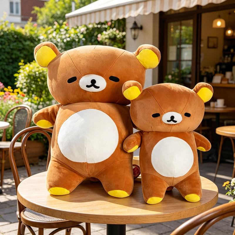 Peluche Rilakkuma Grande Cuscino Peluche Anime Orsacchiotto Peluche Orso Marrone Animale di Peluche Peluche Morbido Coccoloso Bambola Rilakkuma