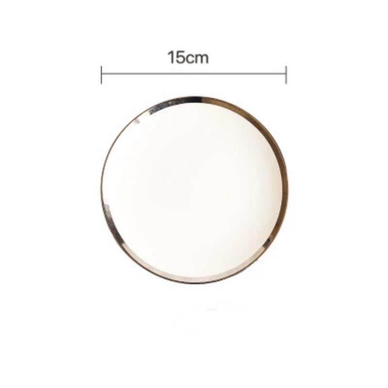 

Керамическая тарелка круглая белая Пномпень серебро 6/8/10 дюймов край скандинавский эл костяной фарфор западная тарелка для закусок домашние кухонные принадлежности