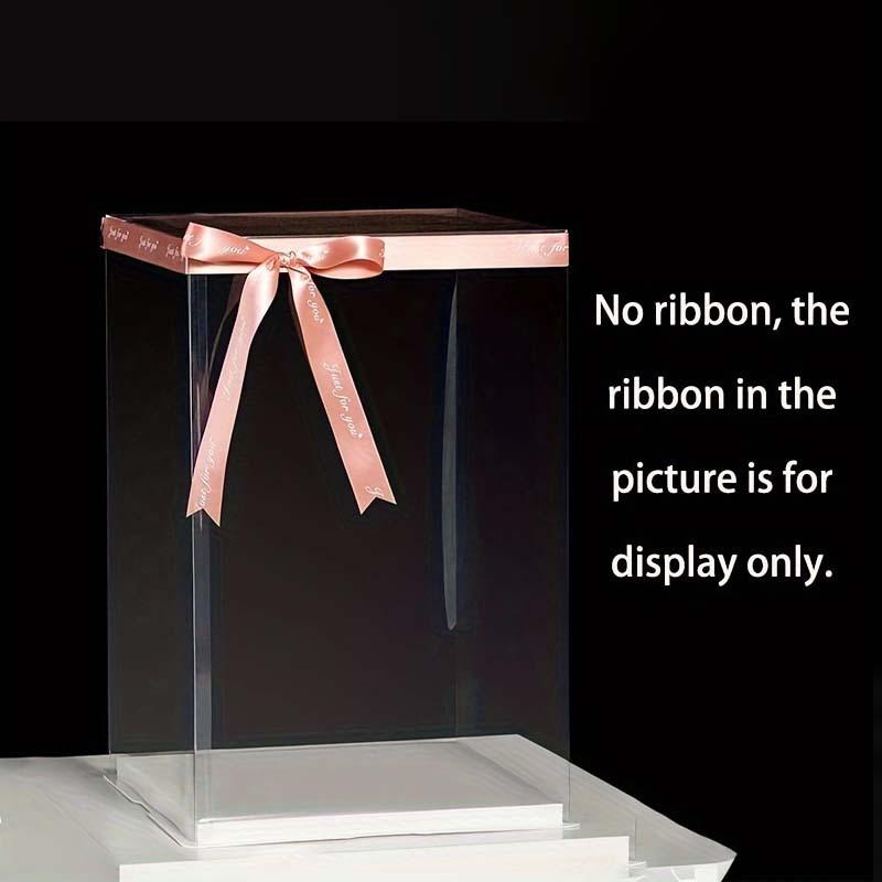 5pcs Transparent Flower Box Cake Packaging Boxes Carrier Container for Large Tall Layer Tiered Cakes Flower Packaging Box No Ribbons