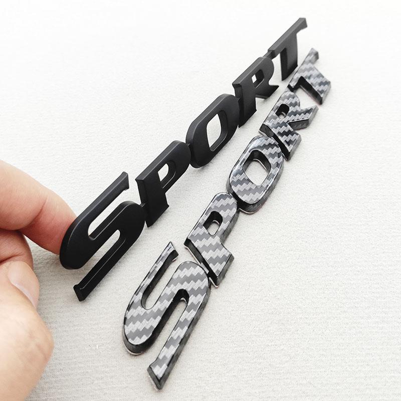 3D ABS Chrome Car Letters Logo SPORT Badge Sport Stickers Car Rear Trunk Emblem For Toyota Camry RAV4 Corolla Yaris Accessories