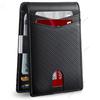 Rfid Carbon Fiber Card Holder Wallets Men Business Small Slim Mini Money Bag Bifold Leather Wallets for Men Male Vallet