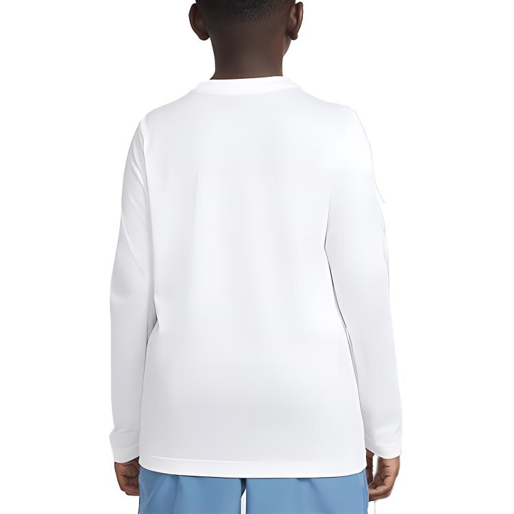 Nike Dri-Fit Legendärer Komfort Schweißableitendes Langarm-T-Shirt Kinder Tops Weiß FZ5192-100