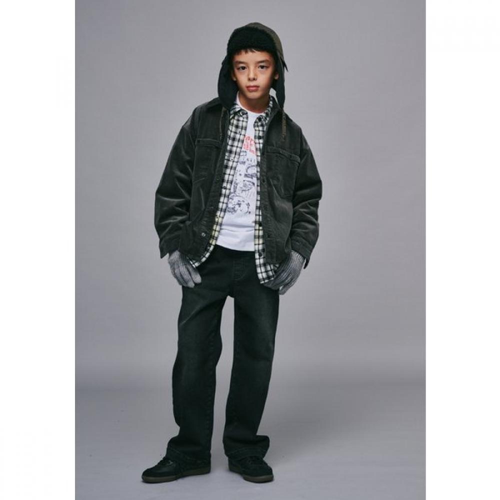 Bluetail Semi Wide Charcoal Gray Denim Pants Azh3pt02cg