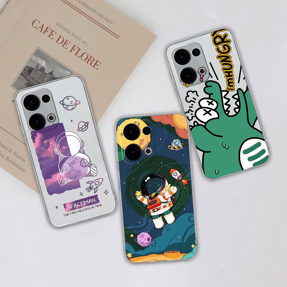 For Oppo Reno 13 Pro Case Creative Clear Soft Back Cover For Oppo Reno13 Pro 13Pro 5G TPU Slim Silicone Anti Drop Phone Cases