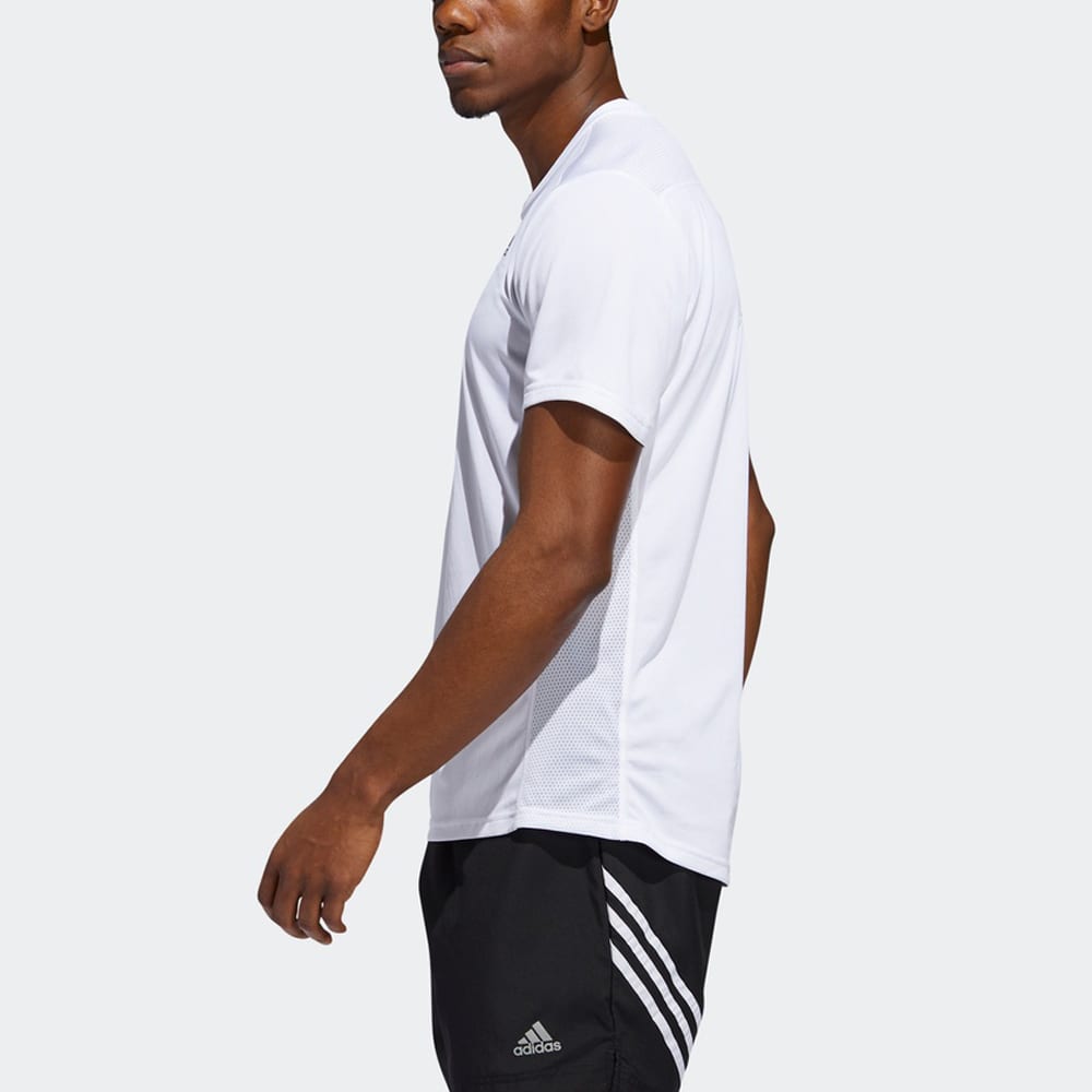 Adidas T Shirts Men's White Crew Neck Moderate ED9292