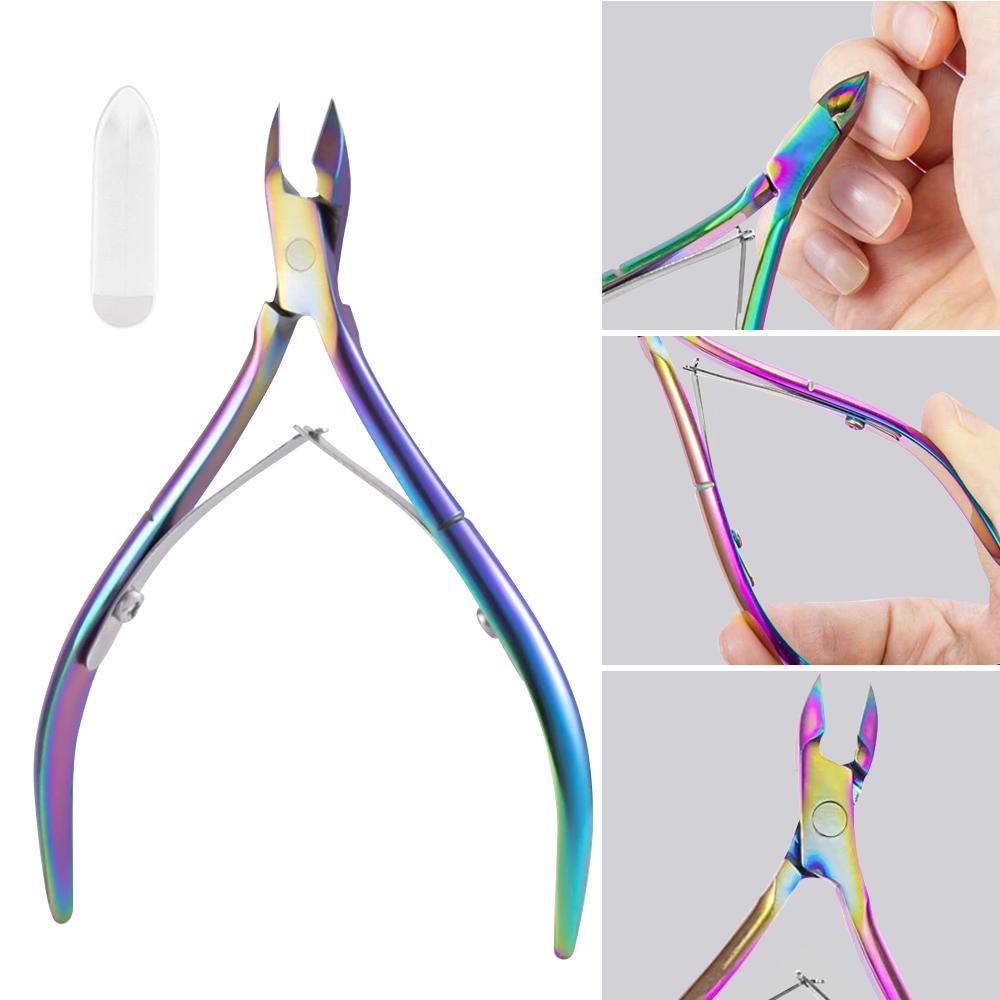 Professional Stainless Steel Nail Manicure Scissors Cuticle Cutter Nails Cuticle Nippers Dead Skin Remover Push Nail Care Tools