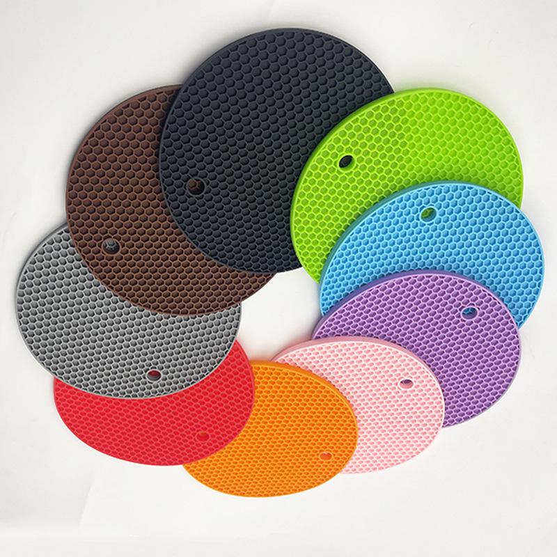 Zeshoekige Ronde Siliconen Placemat - Anti-Brandwond & Antislip, Makkelijk Schoon te Maken Keukentafelmat