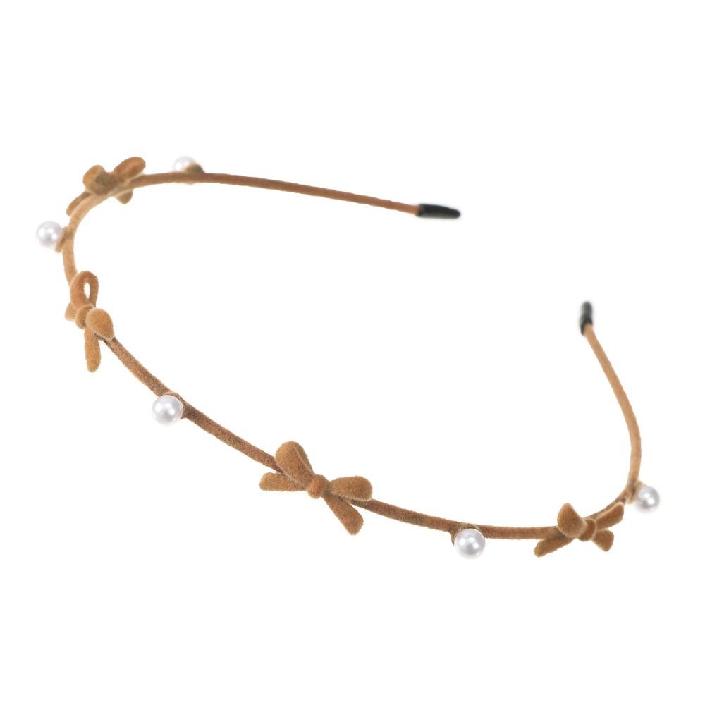 Zinc Zinc Alloy Flower Headband Plush Women Hair Hoop Personality Bow Hairband  Headwear