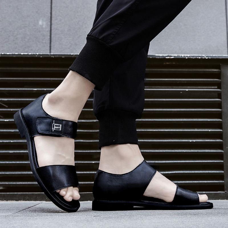 Fashion Summer Anti-slip Wearable Men's Sandals 2025 Fashion Leisure Breathable Shoes Quality Leather Outdoor Comfort Sandals Size 37-45