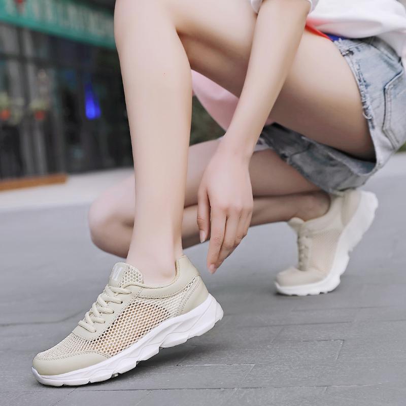 Women Casual Shoes Couple Shoes Casual Sports Mesh Breathable Spring And Summer Walking Shoes White Shoes Sneakers