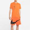 Nike Sportswear Swoosh Club Print Alphabet Crew Neck Short Sleeve T-Shirt Men Tops Orange DJ5374-801