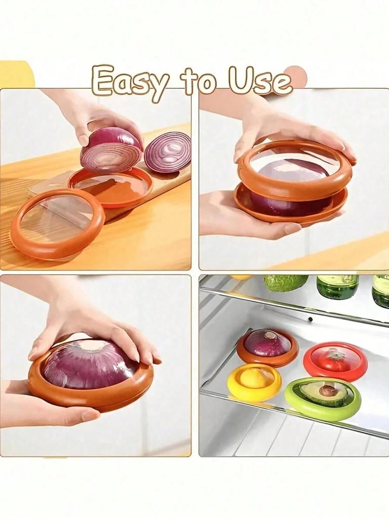 4pcs Reusable And Durable Kitchen Accessory For Preserving Freshness Fruit And Vegetable Anti-Oxidation Storage Box