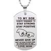 Simple Engraved Dog Tag Pendant Necklace Parent-child Intimate Gift