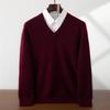2025 Höst/Vinter Herrhögkvalitativ V-ringad Kasmirtröja, Lös Casual Smal Passform