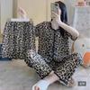 Newins Women's Summer Pajama Set: Short Sleeve, Shorts, Long Pants - Wear Indoors or Out, Trendy 2025 Collection