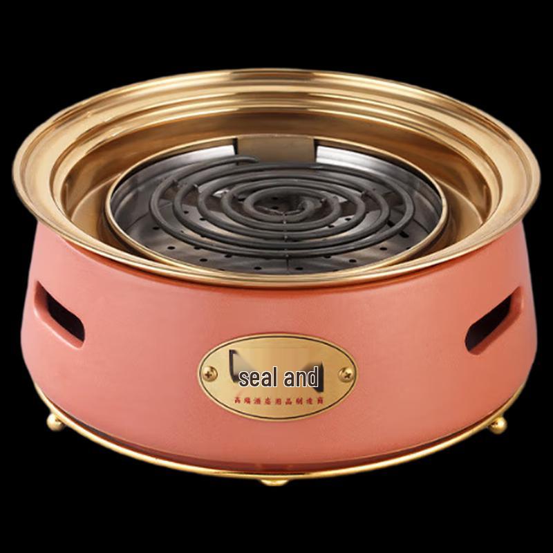 OEING 2500W Electric Round Clay BBQ Grill