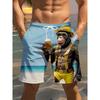 Summer Men's Lightweight Breathable 3D Printed Beach Shorts Summer Casual Swimwear for Outdoor Activities