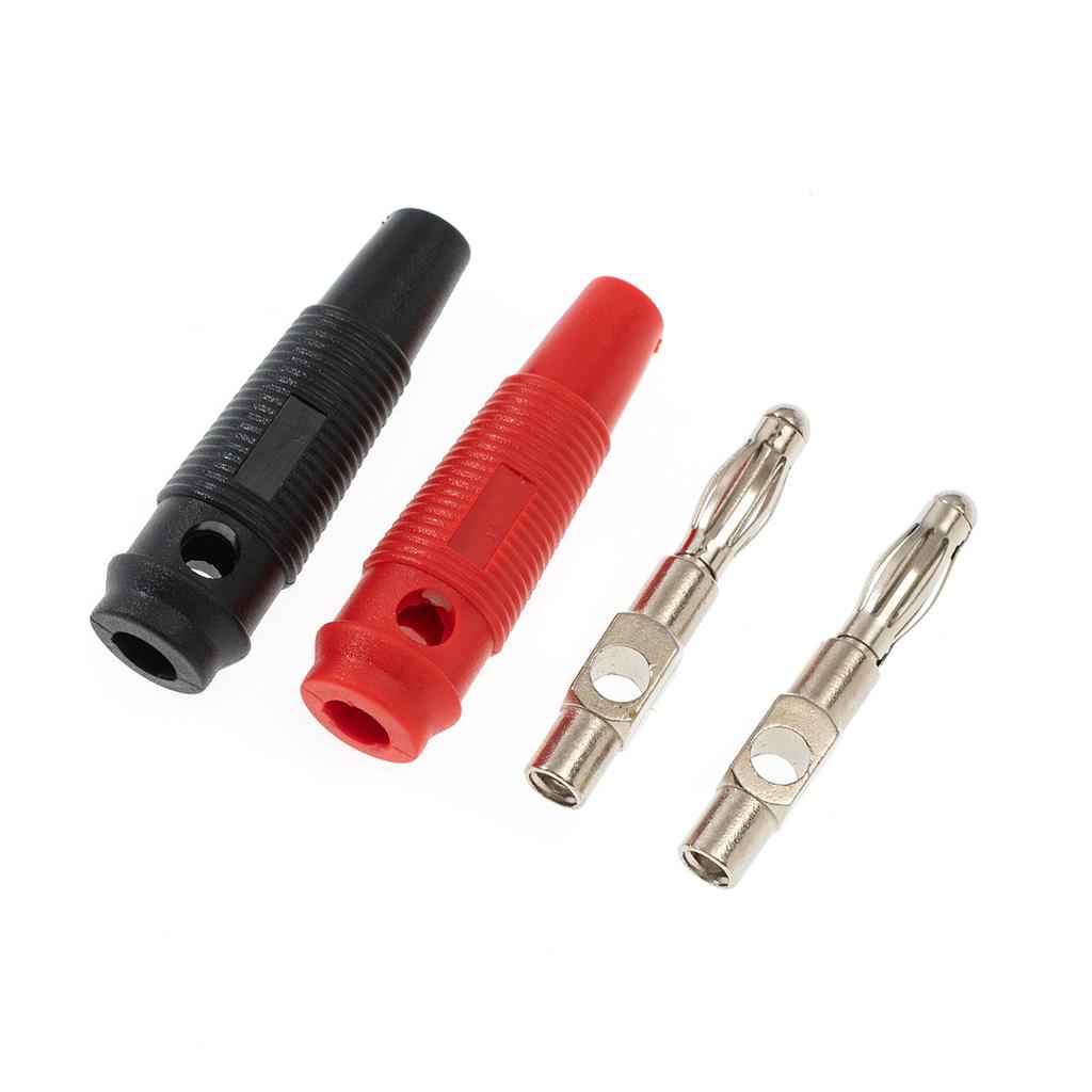 10Pcs 32A 4mm Banana Plugs Male Stackable Connector High Current Screw Type Speaker Cable Adapter 4mm High Current Banana Plugs