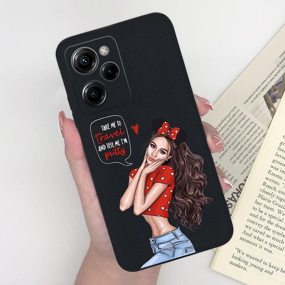 Silicone Case For Xiaomi Poco X5 Pro Pilot Bear Back Cover For POCOX5 X5Pro 5G Poco X 5 Pro Soft Matte Protective Phone Cases
