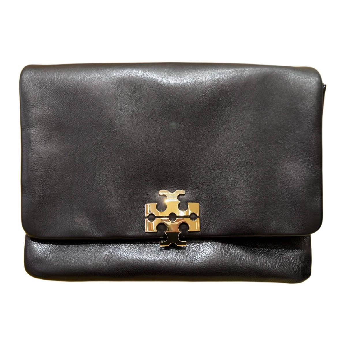 

Tory Burch FW25 Autumn Winter Collection Runway Style Charlie Brand Logo Leather Messenger Shoulder Bag Large Women bags Black 178042-001 Basic Set (Bag+Dust Bag),OS
