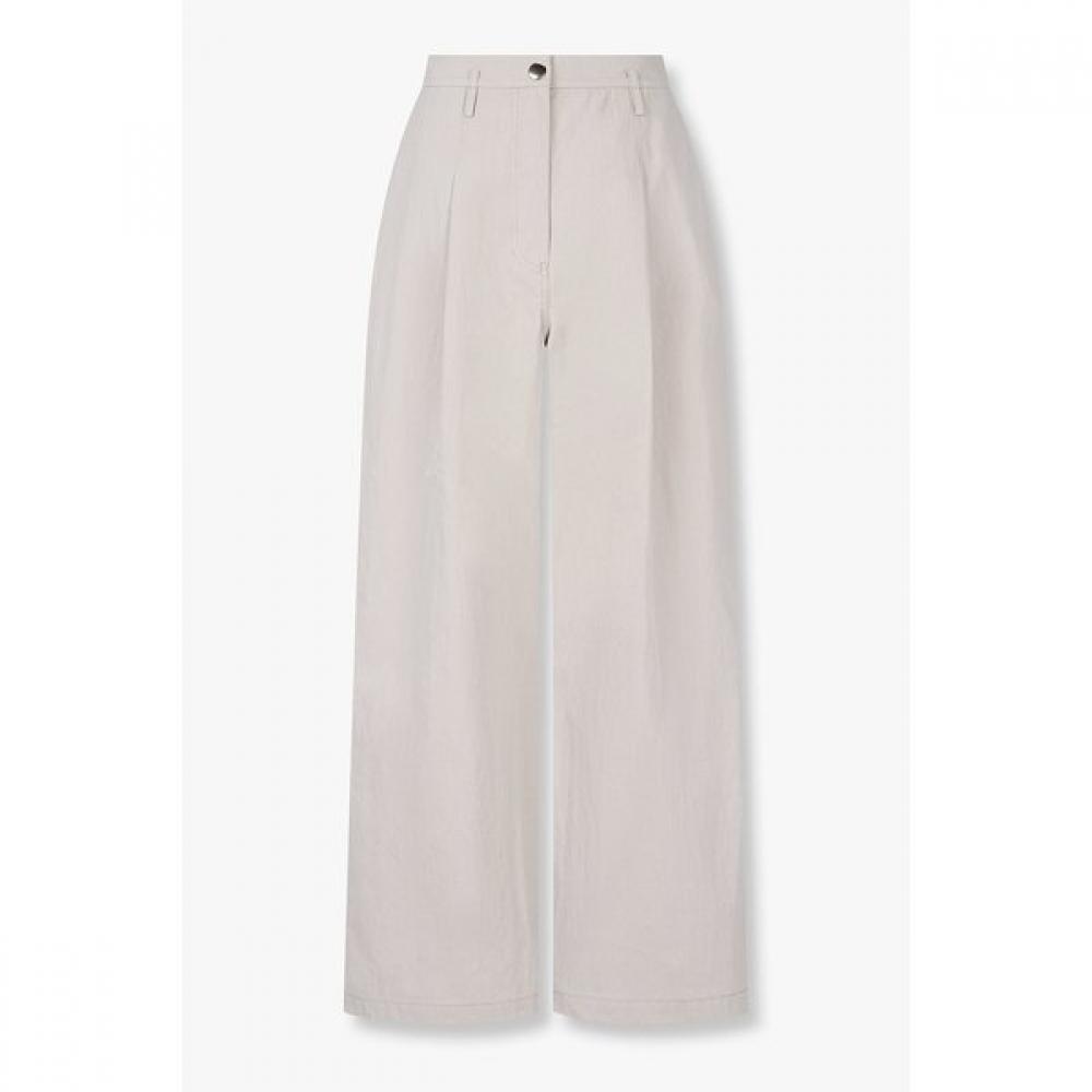 Vov Wide Chino Pants With Pleats 7156230001 07 (ecru)/S(55)