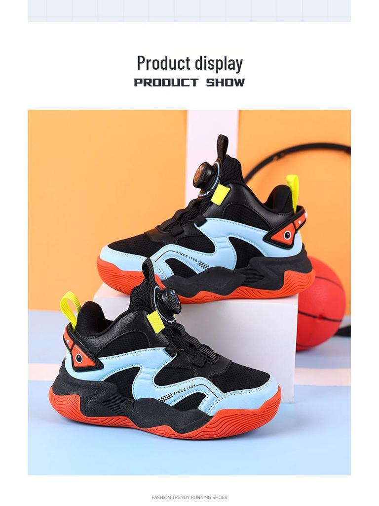 Bobodou 2025 Winter Kids' Velvety Warm Sports Sneakers with Rotating Button for Boys & Girls