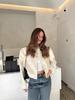 Women Fashion With Pockets Bomber Jacket Coats Vintage Long Sleeve Front Button Casual Female Outerwear Chic Tops