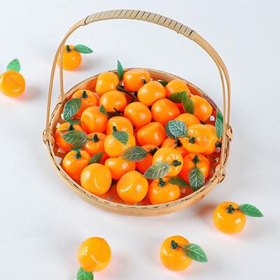 10pcs Gift Mini Artificial Plastic Orange Handicrafts Funny Simulation Orange Realistic Fruit Model Home Kitchen Decor
