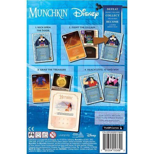 Jeu de cartes munchkin - disney ducktales - 2 à 6 joueurs - pour enfants - couleur bleue