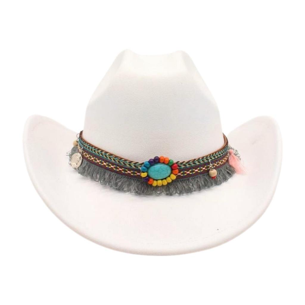 British Style Knight Performance Dance Performance Jazz Hat Ethnic Style Warped Edge Top Hat Travel Cowboy Hat