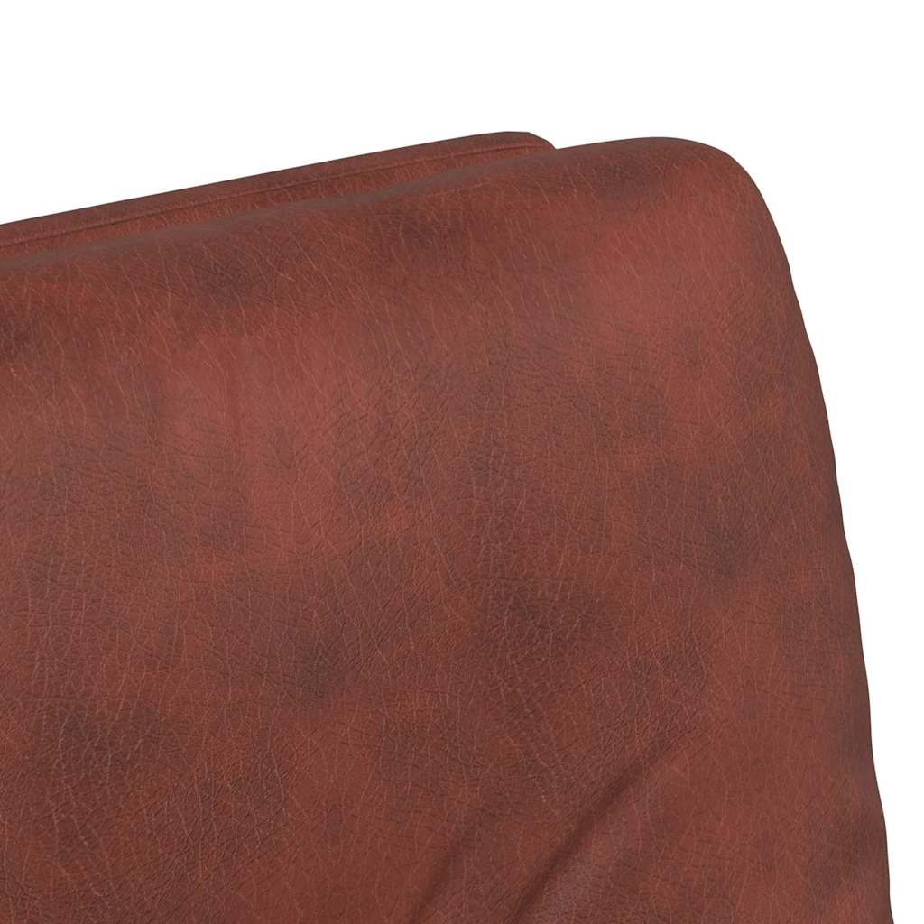 Dining Chairs with Casters 2 pcs Glossy Brown Faux Leather
