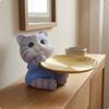 Seated Cat Organizer Colored CatShaped Storage Tray Textured House Decoration for Desktop, Entryway