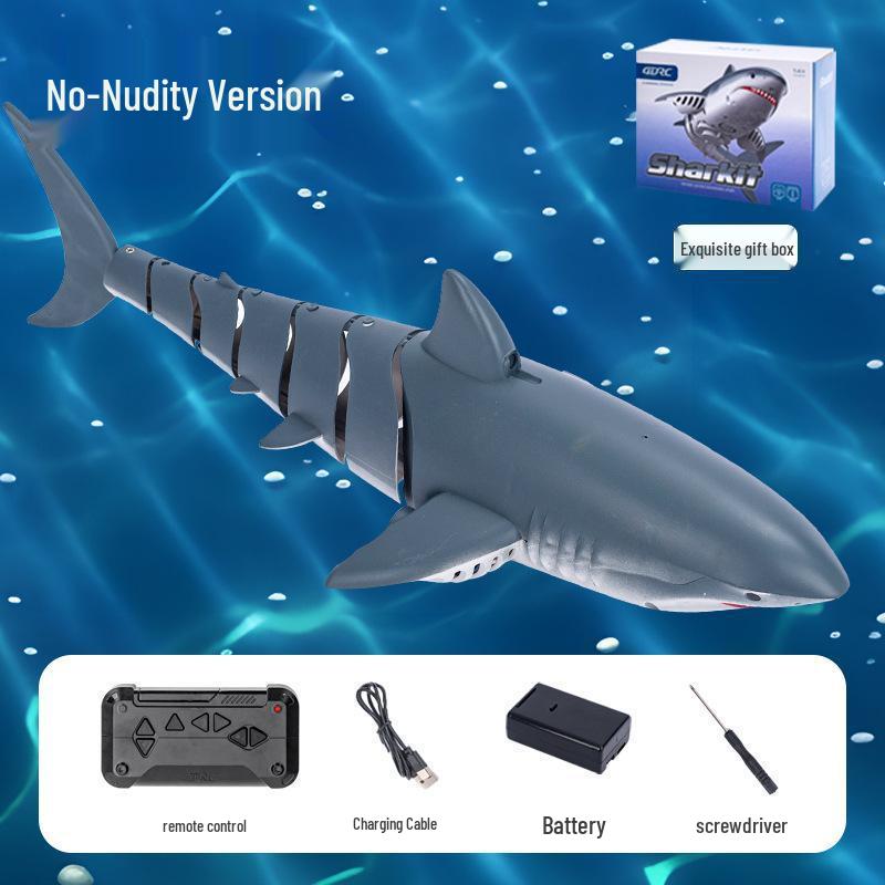 2.4G Remote Control Shark Toy - Water Spraying, Photo Taking, Electric Swing Fish Model for Boys